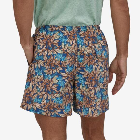 NEW Patagonia Baggies Shorts in Hevea Leaves/Superior Blue Size Medium - Picture 8 of 8